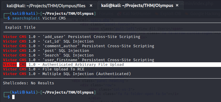 FileUploadSearchsploit
